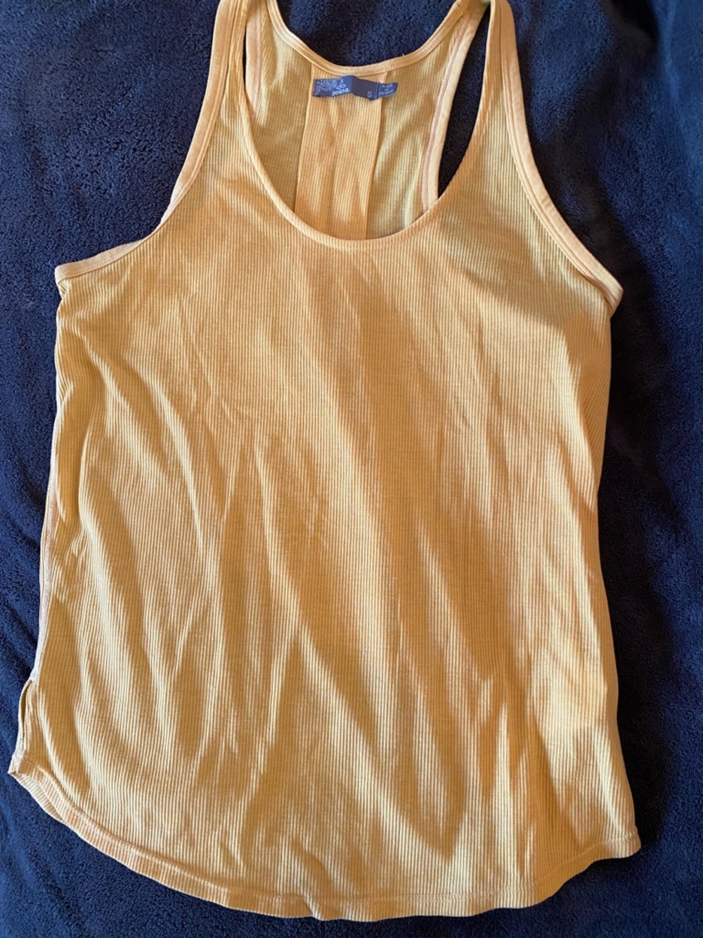 Prana Ribbed Mustard Yellow Racerback Tank